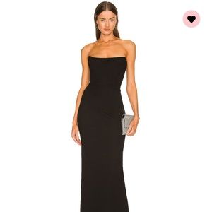 Black Strapless Gown